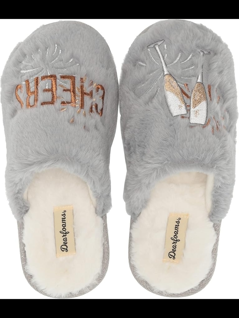 Dearfoams Women's Gray 'Cheers' Slippers